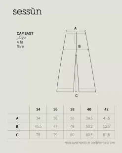 Sale Cap east Pantalons larges